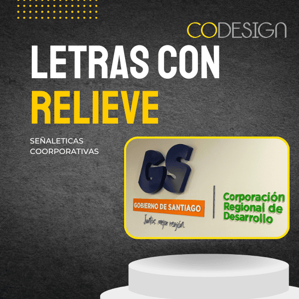 Letras con relieve
